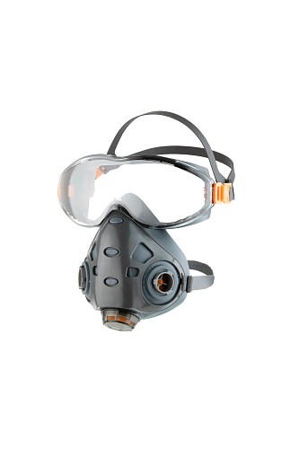 Полумаска Jeta Safety 9500 Air Optics с интегрированными очками (термопласт)